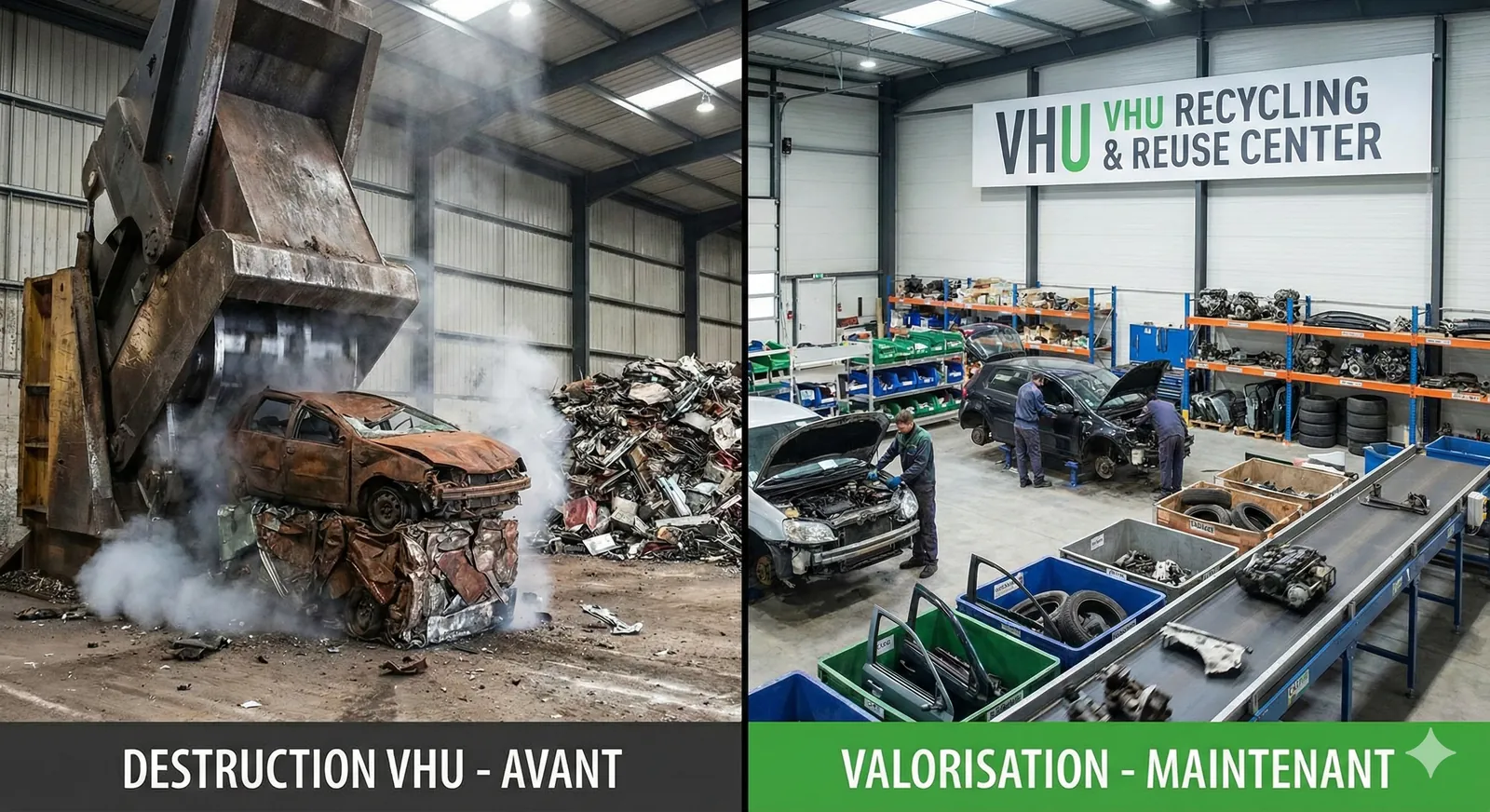 Destruction VHU ou Valorisation : Que devient votre voiture ? | InterCa