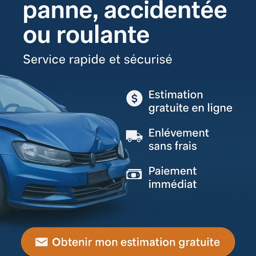 Vendre ma voiture en panne, accidentée ou roulante avec InterCar