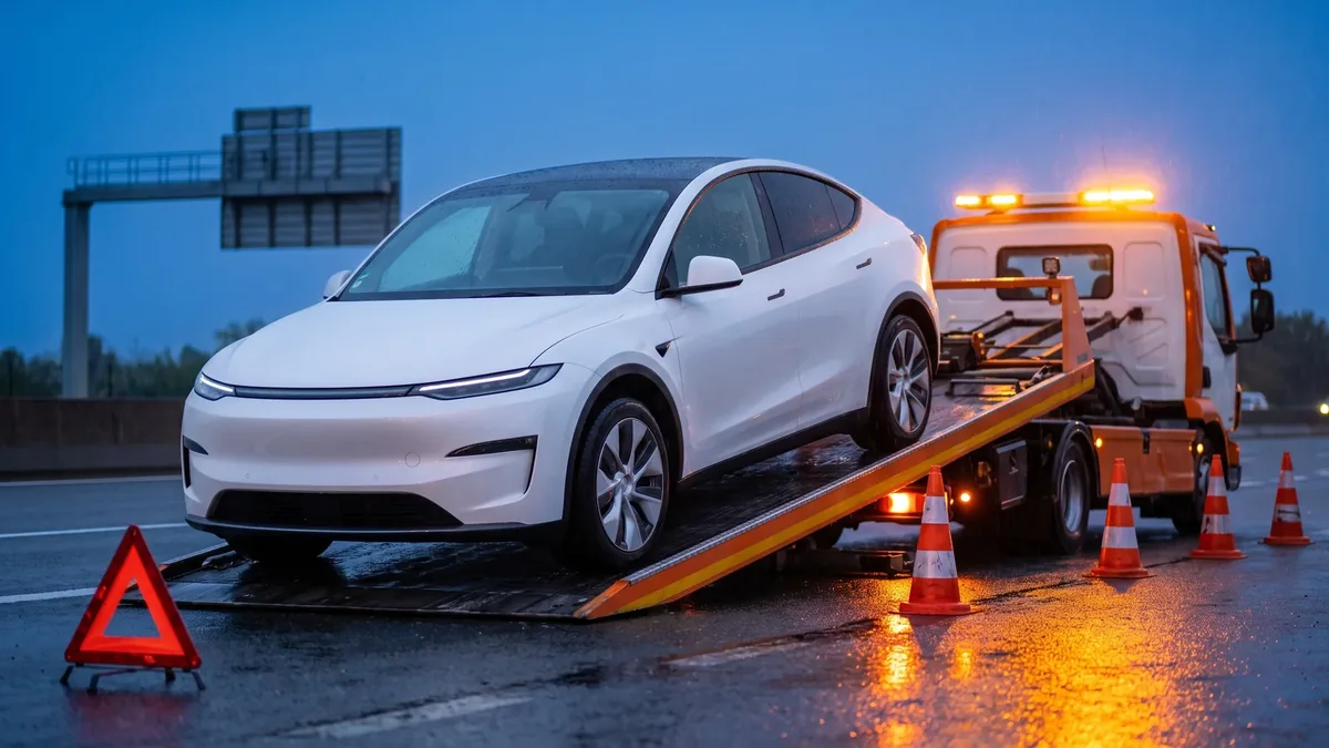 Voiture chinoise en panne