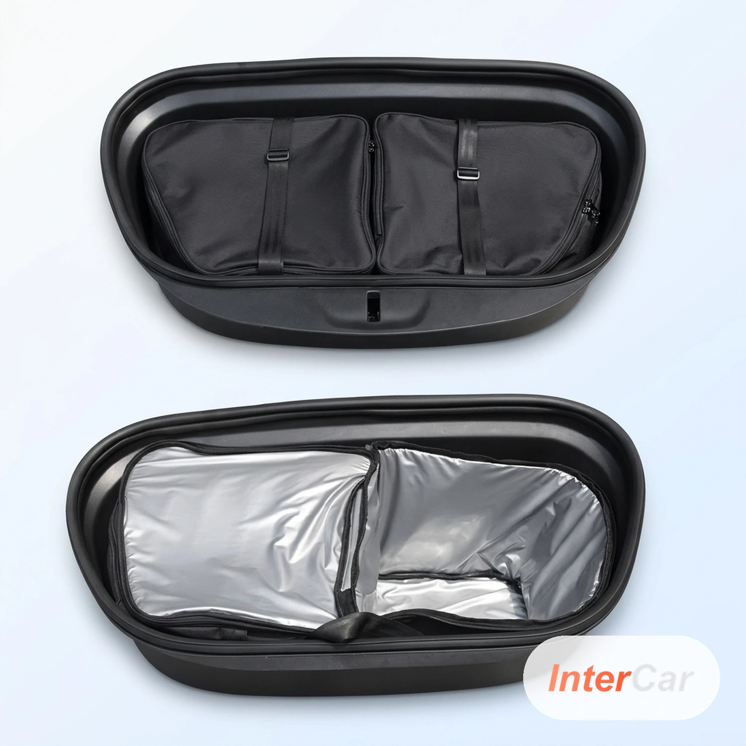 Organiseur Frunk & Coffre VE InterCar — Bac Pliable Étanche Tesla Model 3/Y, MG, BYD, Compartiments