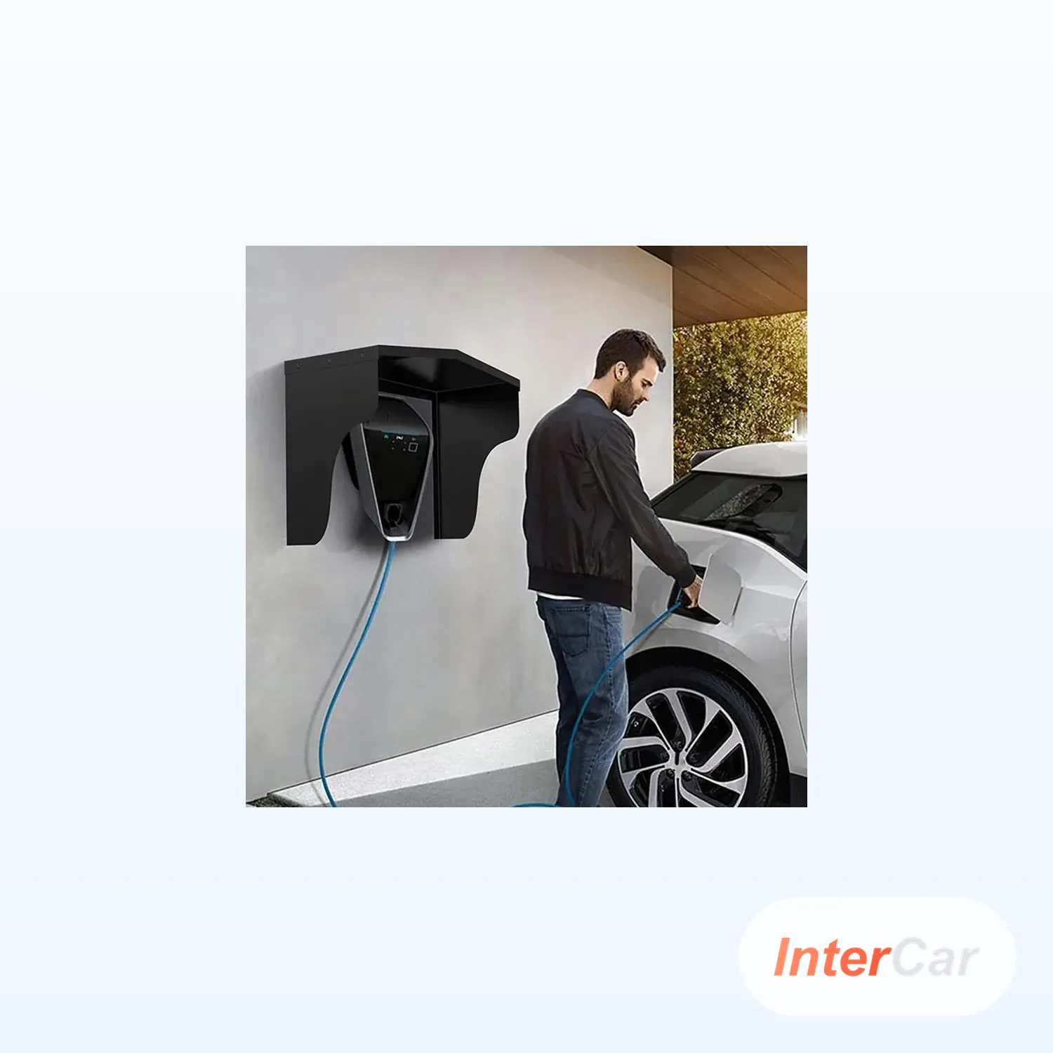 Auvent aluminium pour wallbox InterCar — vue 2