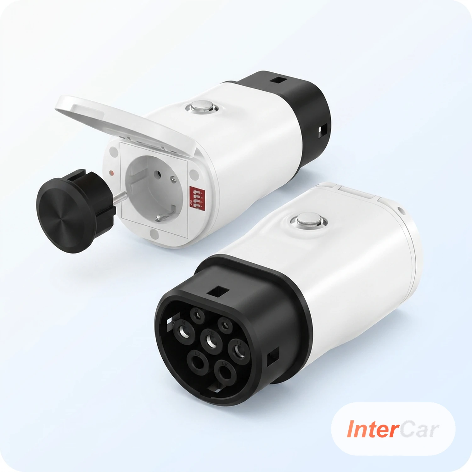 Boîtier V2L Camping Type 2 InterCar — Multiprise 230V + USB depuis votre VE, R5, MG, Kia, BYD
