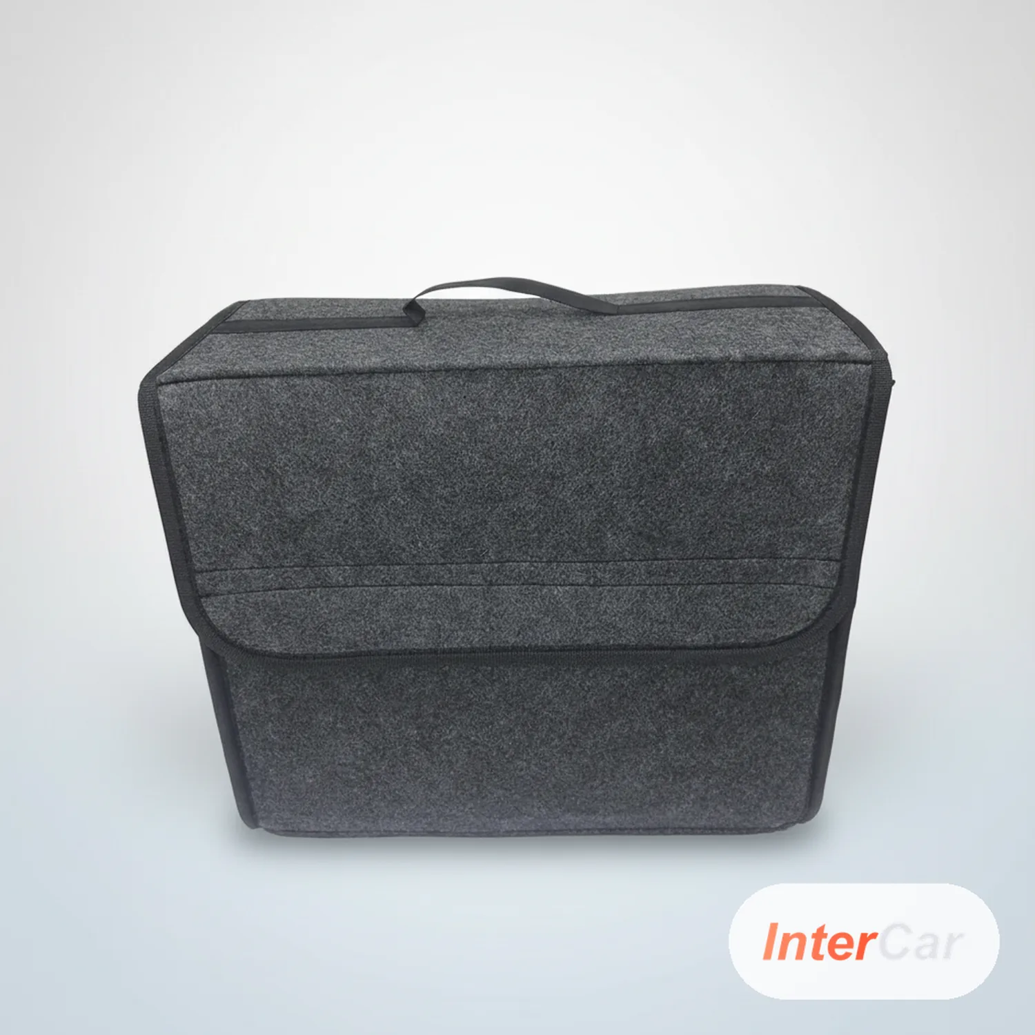 Organisateur Coffre Voiture VTC InterCar — Sac Pliable Cloisonné Renforcé Feutre Grande Capacité