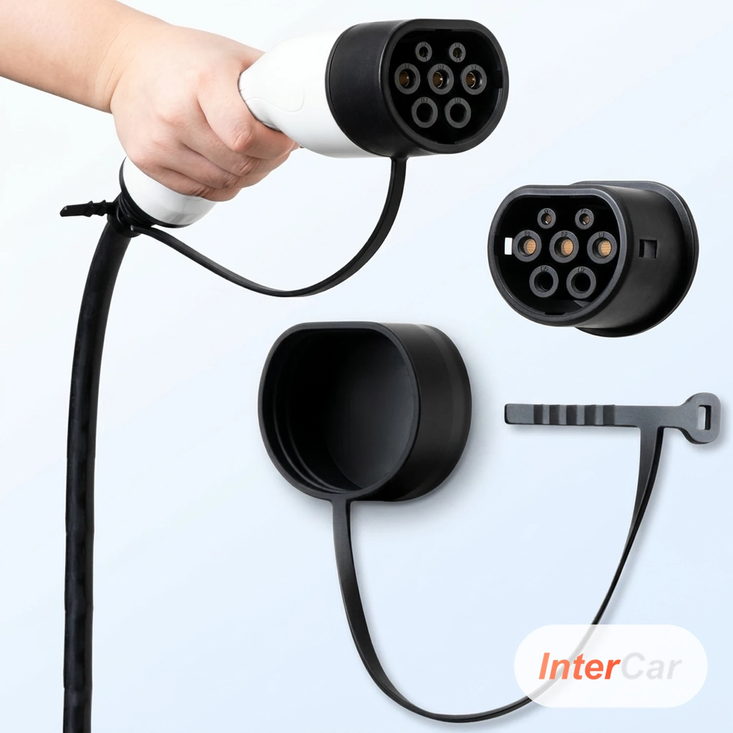 Cache-Prise de Charge VE InterCar — Housse Étanche Port Type 2, Protection Oxydation & Poussière