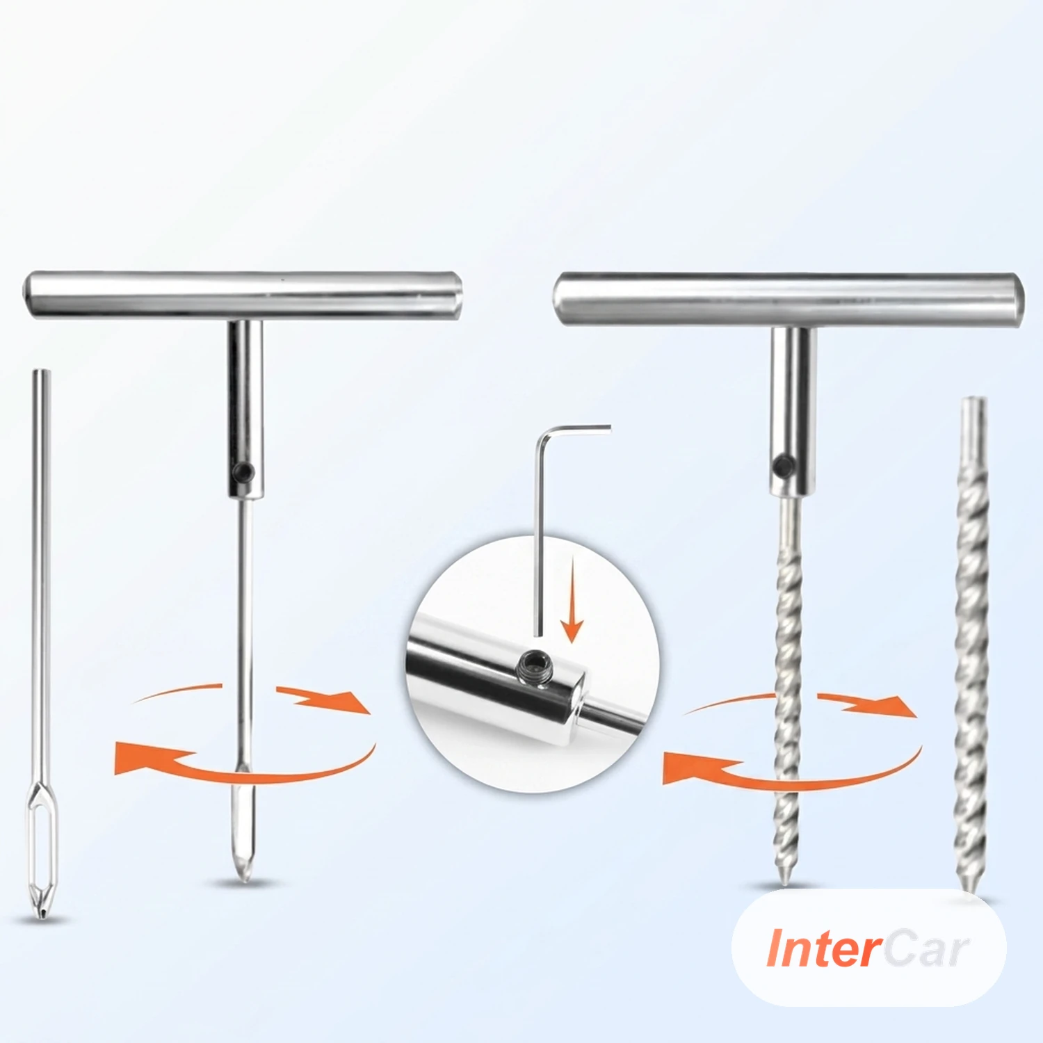 Kit Réparation Crevaison Moto Tubeless InterCar — Mèches + Outils Compact, Dépannage Route d'Urgence
