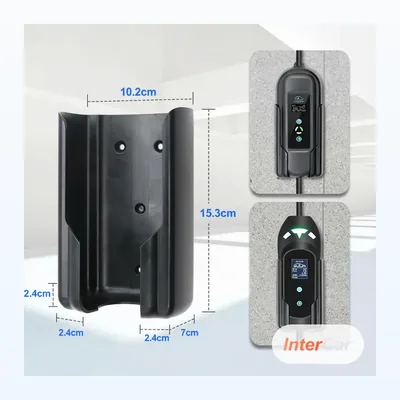 Support Mural Wallbox Universel InterCar — Rangement Câble Borne de Recharge EV, Pose Facile