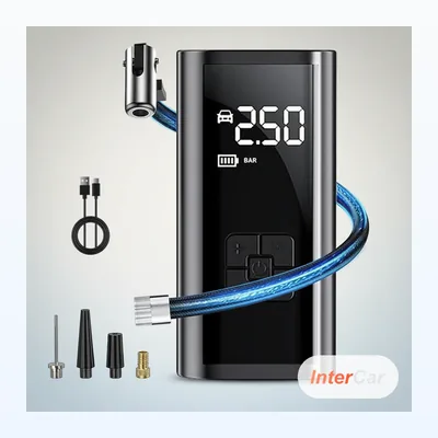 EAFC Compresseur d'air sans fil pour voiture, gonfleur de pneus 150 PSI, lumière LED, pour voitures, motos, vélos