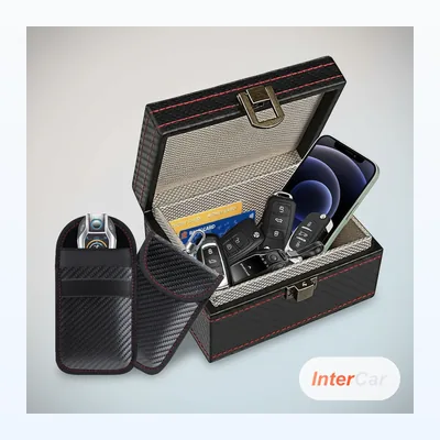 LINGXUN Boîte Faraday antivol pour clé de voiture - Cage RFID anti-relay attack, protection signal keyless