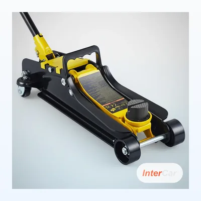 SucceBuy Cric hydraulique de sol 2,5 T Cric pneumatique à profil bas Cric de sol en acier robuste avec pompe de levage à piston unique