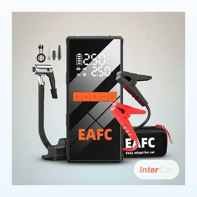 EAFC 1200A démarreur de saut de voiture pompe à Air Portable 2 en 1 compresseur d'air multi-fonction gonfleur de pneu Auto Portable démarreur de batterie
