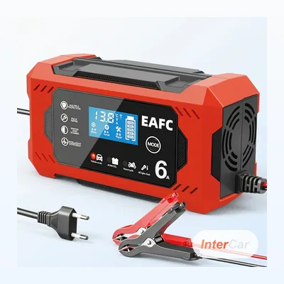 Mainteneur de Batterie Moto InterCar — Chargeur Intelligent 12V 1A, Hivernage, Cosses + Pince Rapides