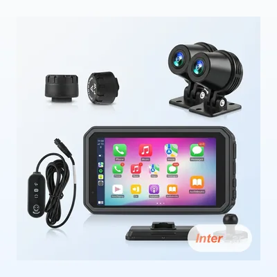 Dashcam Moto Avant/Arrière InterCar — Double Caméra 1080P Étanche IP67, WiFi GPS, Preuve Assurance